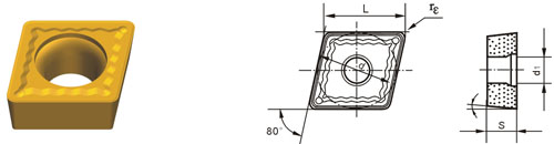 Indexable Inserta Tipo?C CCMT-HPM