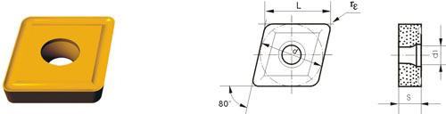 Indexable Inserta Tipo?C CNMT-V