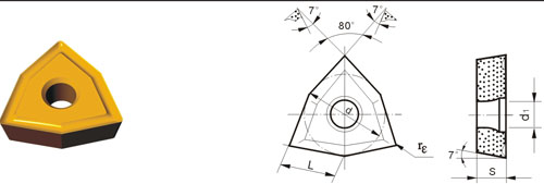 Indexable Inserta Tipo?W WCMT-V