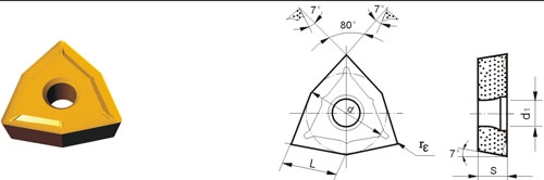 Indexable Inserta Tipo?W WCMT-ZF3