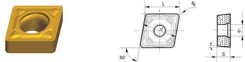 Indexable Inserta Type?C CCMT-HKR
