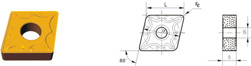 Indexable Inserta Type?C CNMG-ZR53