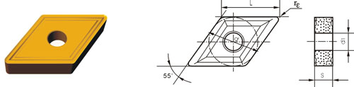 Indexable Inserta Type?D DNMG-M