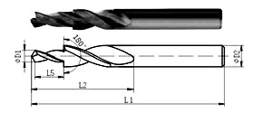 Carbure de Tungstène Perceuses-Type A10
