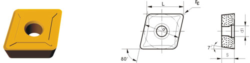 Inserts amovibles Type?C CCMT-ZF3