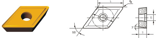 インデックスに登録挿入 タイプ?D DCMT-V
