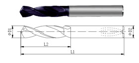 Carboneto de Tungstênio Brocas Tipo A25