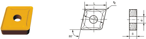 Insertos Indexáveis Tipo?C CNMG-ZF