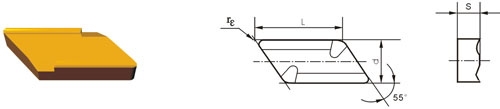 Insertos Indexáveis Tipo?K KNUX-L11
